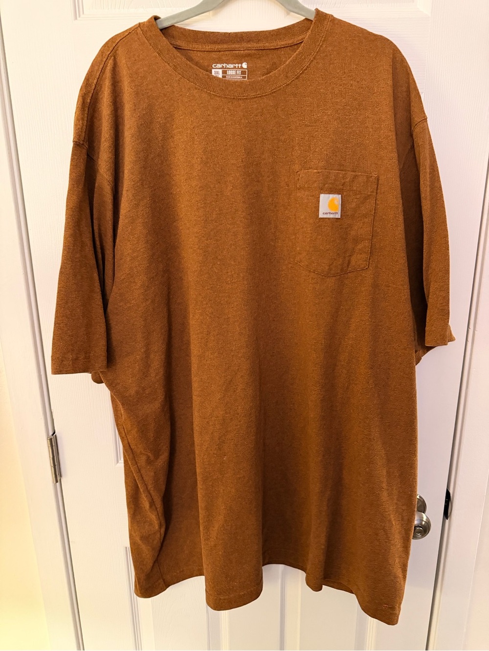 Carhartt Short-Sleeve Pocket Tee in Rust Brown